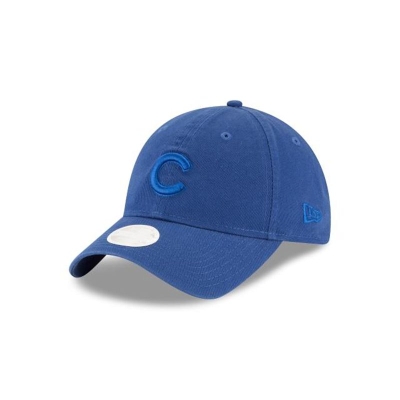 Blue Chicago Cubs Hat - New Era MLB Core Classic 9TWENTY Adjustable Caps USA4591873